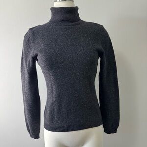 United Colors Of Benetton Charcoal Turtleneck Sweater Merino Woolmark Medium